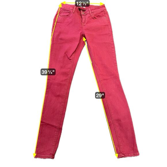 Old Navy The Rockstar Super Skinny Red Jeans, Size 2 Jegging - Picture 3 of 16